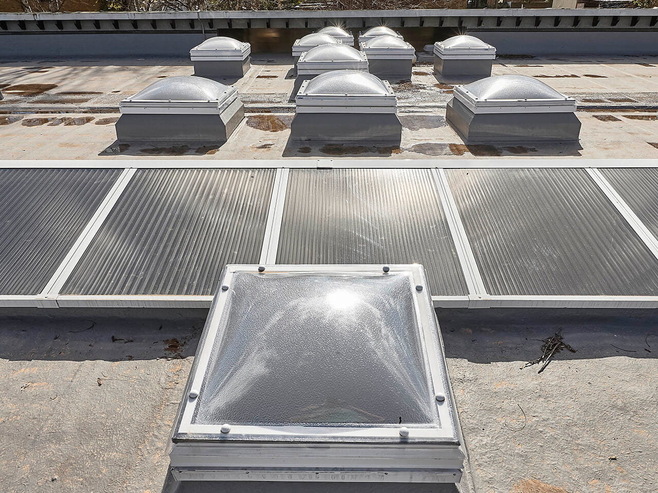 Dome Rooflights with diffused glazing - Thomas Buxton Primary School