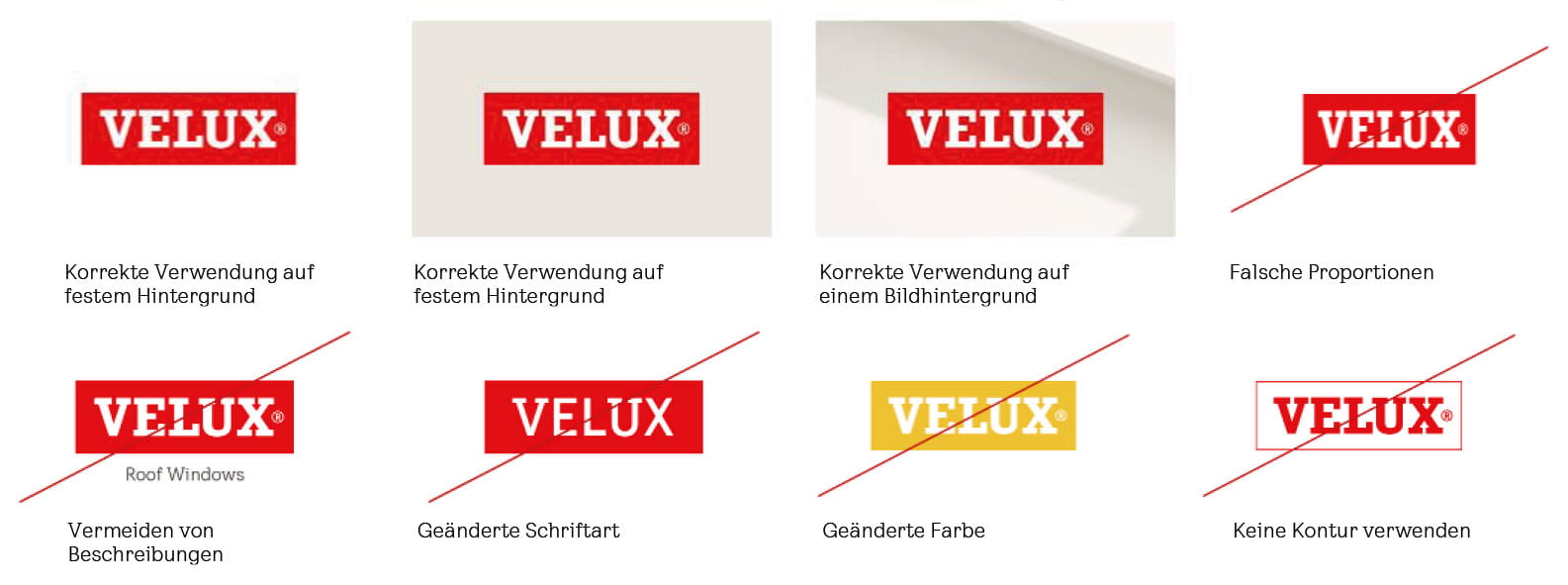 VELUX Logo Do's and Dont's