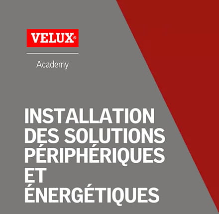 Titelbild der VELUX Akademie Broschüre über die Installation von Energielösungen.